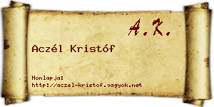 Aczél Kristóf névjegykártya